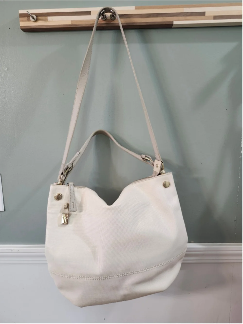 Furla Hobo Bag One Size White Gold